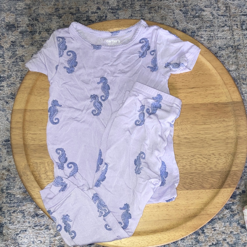 #107. Carter's - Light Purple Seahorse Pajama Set